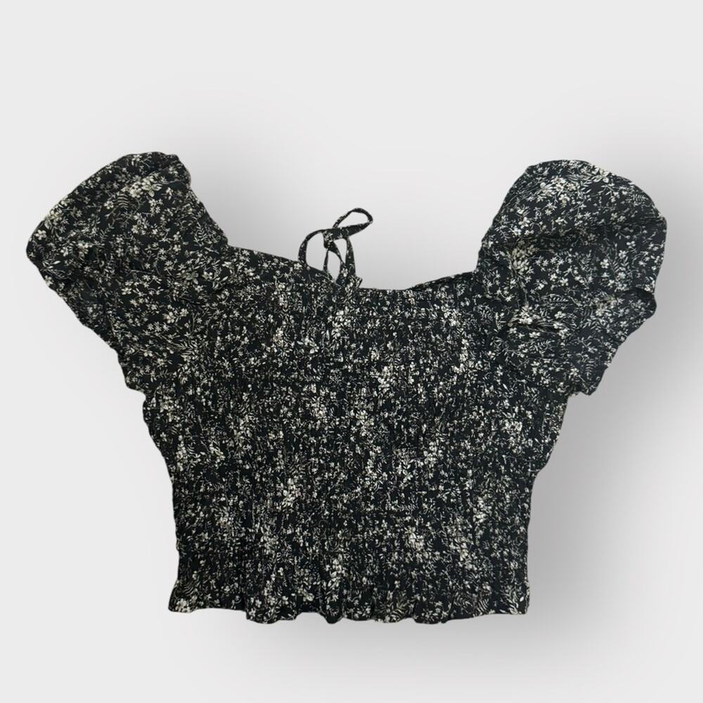 Papermoon ruched cottage style cropped blouse - Picture 5 of 8